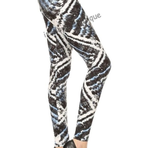 Pants - Blue Tie Dye Leggings  (2)
